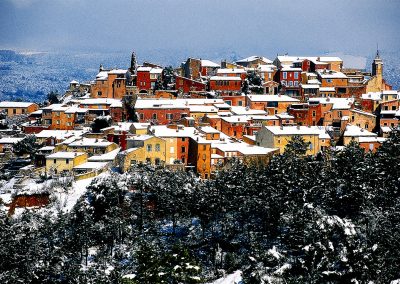 Roussillon sous la neige, Provence (réf. P028)