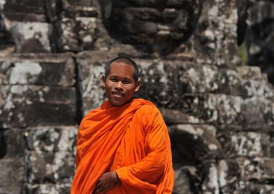 Moine bouddhiste, Le Bayon, Cambodge (réf. M050)
