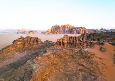 Survol en montgolfière du wadi Rum au lever du soleil, Jordanie (réf. M192)