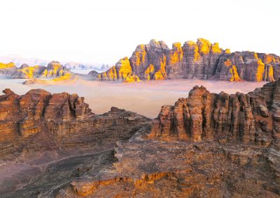 Survol en montgolfière du wadi Rum au lever du soleil, Jordanie (réf. M193)