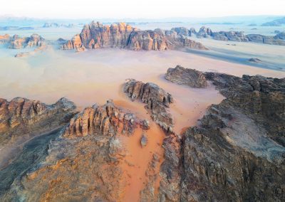 Survol en montgolfière du wadi Rum au lever du soleil, Jordanie (réf. M212)