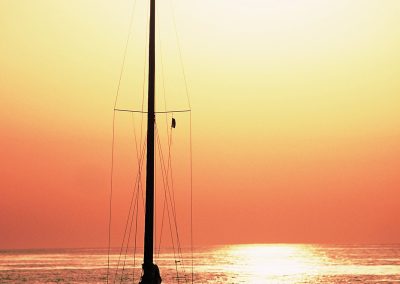 Coucher de soleil sur la mer des Caraïbes, Martinique (réf. M270)